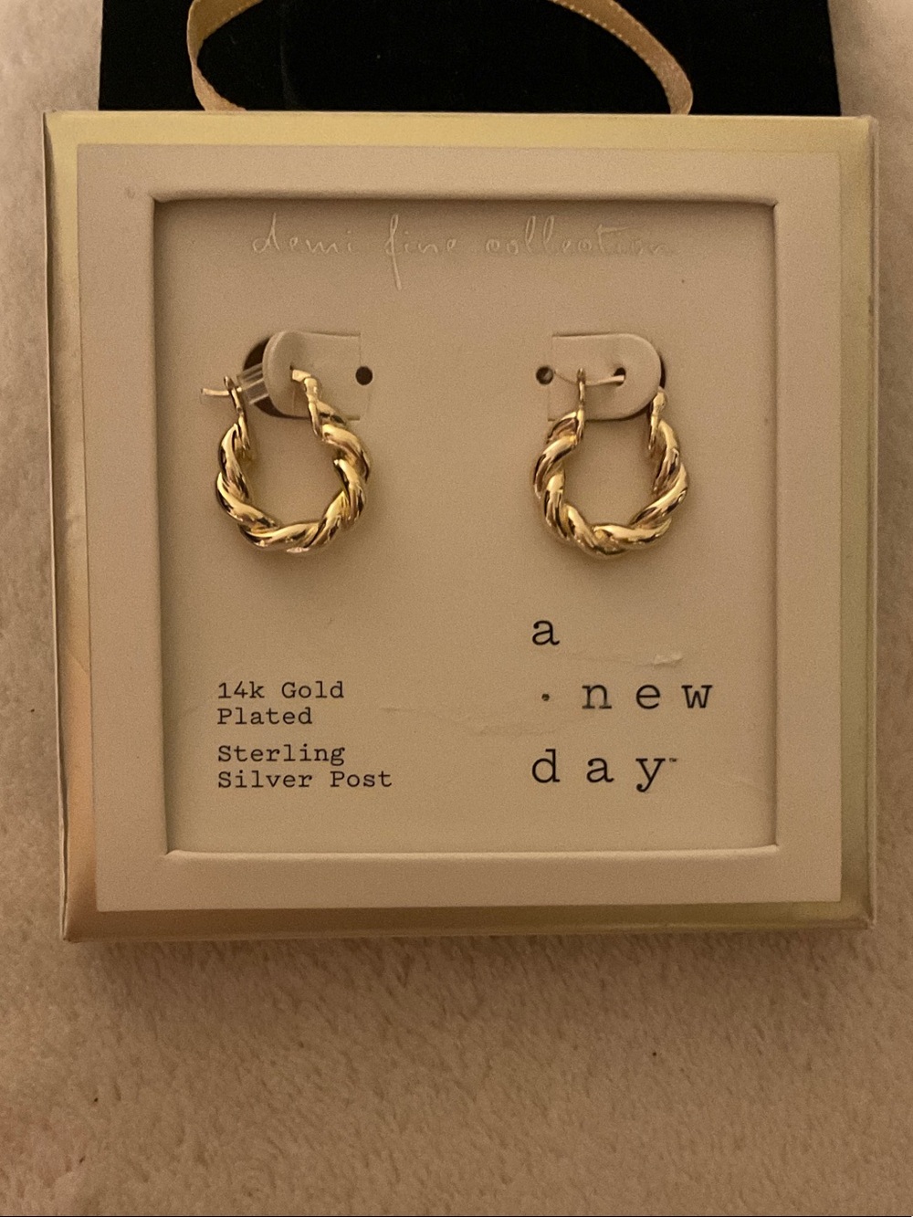 a new day Gold Twisted Mini Hoop Earrings